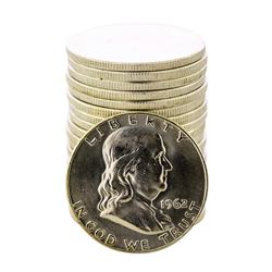 Roll of (20) Brilliant Uncirculated 1962-D Franklin Half Dollar Coins