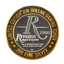 .999 Silver Riviera Hotel & Casino Las Vegas $10 Casino Limited Edition Gaming Token