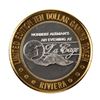Image 2 : .999 Silver Riviera Hotel & Casino Las Vegas $10 Casino Limited Edition Gaming Token