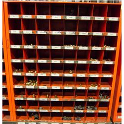 METAL PART ORGANIZER W/ CONTENTS INCL:  PIPE