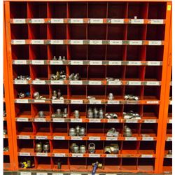 METAL PART ORGANIZER  W/ CONTENTS INCL: PIPE