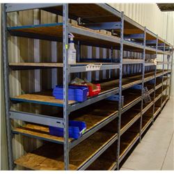 LOT OF 6 SECTIONS OF E-Z RECT SHELVING
