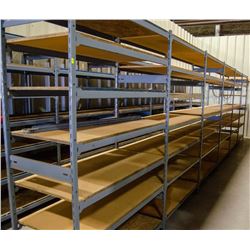 LOT OF 6 SECTIONS OF E-Z RECT SHELVING