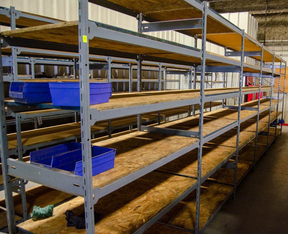 LOT OF 6 SECTIONS OF EZ RECT SHELVING Kastner Auctions