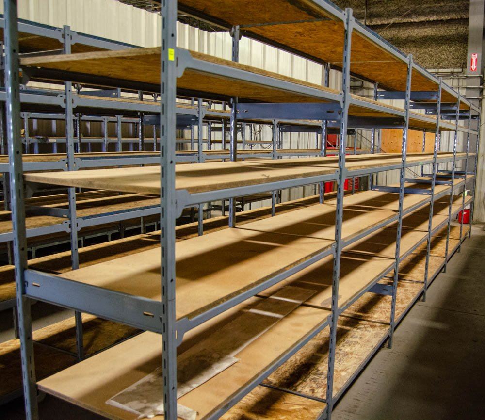 LOT OF 6 SECTIONS OF EZ RECT SHELVING