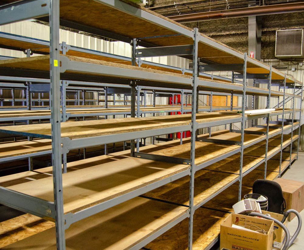 LOT OF 6 SECTIONS OF EZ RECT SHELVING