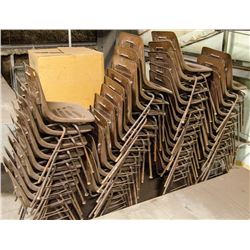 LOT OF 43 STACKING PLASTIC CHAIRS