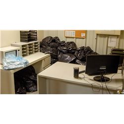 OFFICE CONTENTS INCL: COMPUTER, MONITOR, PRINTER,