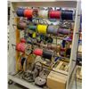 Image 1 : SPOOL RACK W/ 32 ASSORTED GAUGE WIRE SPOOLS