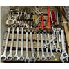 Image 1 : PALLET OF ASSORTED WRENCHES, PLIERS, VISE GRIPS &