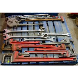 PALLET OF ASSORTED HEAVY DUTY WRENCHES