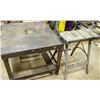 Image 1 : STEEL WORK TABLE ON CASTORS W/ WORK MATE