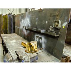 STEEL WORK BENCH W/ VICE & UNDER SHELF