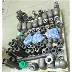 PALLET OF ASSORTED PIPE FITTINGS INCL: ELBOWS,