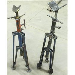 LOT OF 2 TRIPOD V-HEAD PIPE JACK STANDS