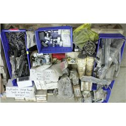 PALLET OF VARIOUS HYDRAULIC FITTINGS, VALVES,