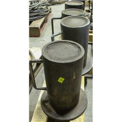 LOT OF 4 12.5" ROUND INDUSTRIAL LEVELING STANDS