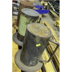 LOT OF 3 12.5" ROUND INDUSTRIAL LEVELING STANDS