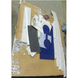 PALLET OF VARIOUS PLASTIC SHEETS & CHUNKS.