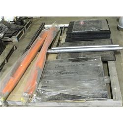 PALLET OF DOG HOUSE SHUTTERS/ PETERBUILT MUD FLAPS