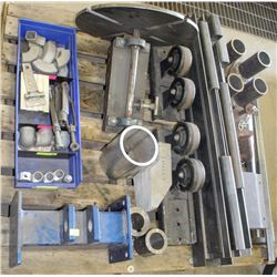 PALLET OF PIPE SPINNERS, HANDRAIL POCKETS, LOAD