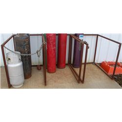 LOT OF 2 BOTTLE STANDS (ONE DOUBLE & ONE SINGLE)