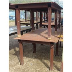 LOT OF 2 HEAVY DUTY STEEL WELDING WORK TABLES