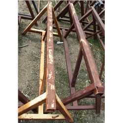 LOT OF 2 HEAVY DUTY STEEL SAW HORSES