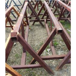 LOT OF 2 HEAVY DUTY STEEL SAW HORSES