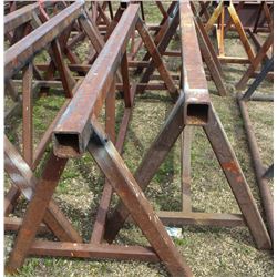 LOT OF 2 HEAVY DUTY STEEL SAW HORSES