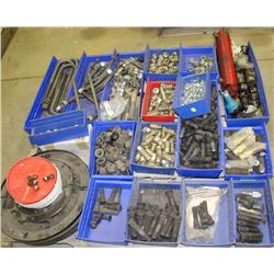 PALLET OF ASSORTED LARGE NUTS & BOLTS