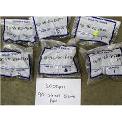 6 BAGS OF 3000PSI 90 DEGREE  STREET ELBOW PIPE