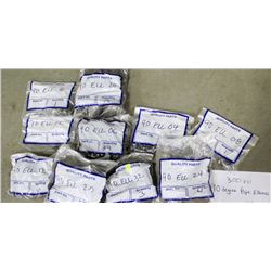 11 BAGS OF 300PSI 90 DEGREE PIPE ELBOWS