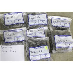 8 BAGS OF 300PSI PIPE TEE'S