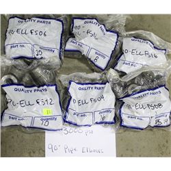 6 BAGS OF 3000PSI 90 DEGREE PIPE ELBOWS