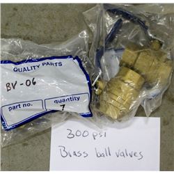 2 BAGS OF 300 PSI BRASS BALL VALVES