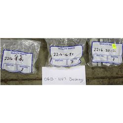 LOT OF 3 BAGS OF ORB-NPT BUSHINGS