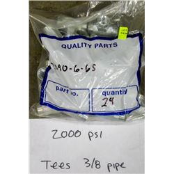BAG OF 2000PSI 3/8" PIPE TEE'S