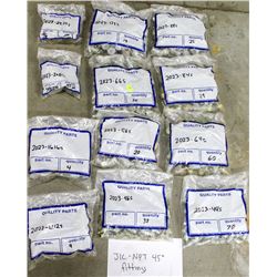 12 BAGS J/C NPT 45 DEGREE FITTINGS