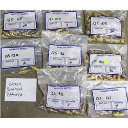 8 BAGS OF BRASS BARBED FITTINGS
