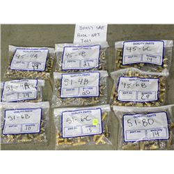 9 BAGS OF BRASS SAE HOSE-NPT TEE'S