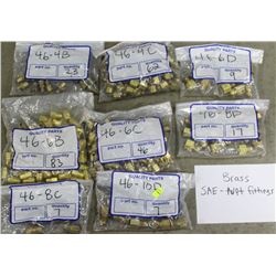 8 BAGS OF BRASS SAE-NPT FITTINGS