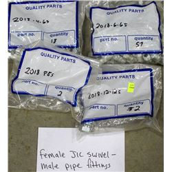 4 BAGS OF J/C SWIVEL-FEMALE & MALE PIPE
