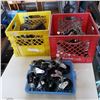 Image 1 : 2 CRATES AND TRAY OF CASTERS