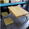 Image 1 : YELLOW FOLDING PICNIC TABLE