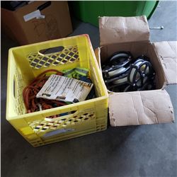 YELLOW CRATE OF ROPES AND PULLEYS