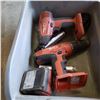 Image 2 : 2 TRAYS OF HILTI AND MILWAUKEE CORDLESS DRILLS W/ BATTERIES AND CHARGERS