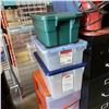 Image 2 : 3 STORAGE TOTES AND 3 DRAWER ORGANIZER