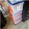 Image 3 : 3 STORAGE TOTES AND 3 DRAWER ORGANIZER