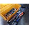 Image 2 : RUBBERMAID YELLOW TOOLBOX W/ CONTENTS